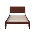 thumbnail image 3 of Leo & Lacey Solid Wood Full Platform Bed with Built-In Charger in Walnut, 3 of 8