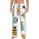 thumbnail image 1 of Fotbe Colorful Insects Pantalones de Pijama para Hombre, Pantalones de Dormir, Pantalones de Casa con Cintura Ajustable y Bolsillos-XX-Large, 1 of 6