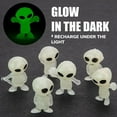 thumbnail image 5 of Glow in The Dark Alien Figurines for Kids - 25 Pcs Small Halloween Party Favors Fillers - Goodie Bag - Classroom Prizes Pinata Stuffers - Halloween Toys Bulk Gifts for Kids - Vending Machine Toy, 5 of 7