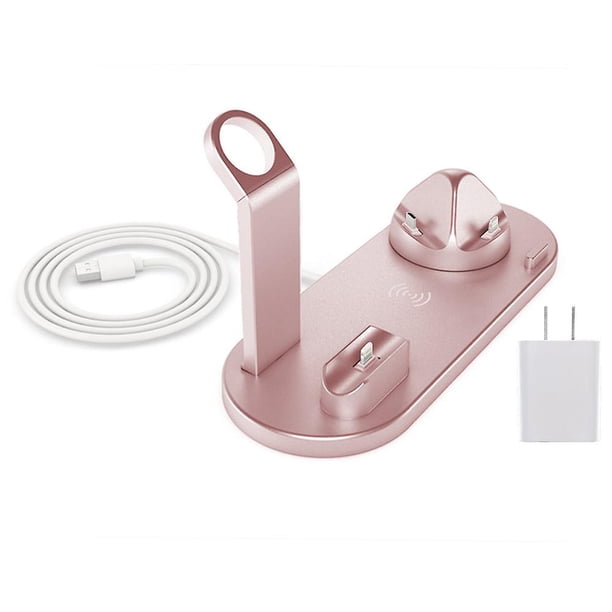 Soporte de carga rápida 6 en 1 para múltiples dispositivos, compatibilidad Puede cargar dispositivos de carga inalámbrica de Apple, Samsung Black