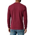 thumbnail image 6 of Men's Long Sleeve Henley Shirts 3 Button Spring Casual Tshirts Comfy Crew Neck Soft Basic Tops Red XL, 6 of 6