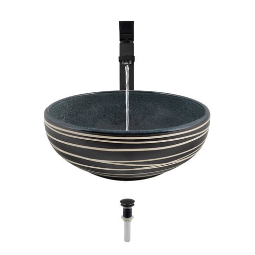 Mr Direct Artisan Ceramic Circular Vessel Bathroom Sink With Faucet Walmart Com Walmart Com