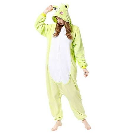 

Ladies One Piece Animal Hoodie Pajamas Cartoon Sleepwear Winter Warm Adults Onesie Plush Jumpsuit Cosplay Costume