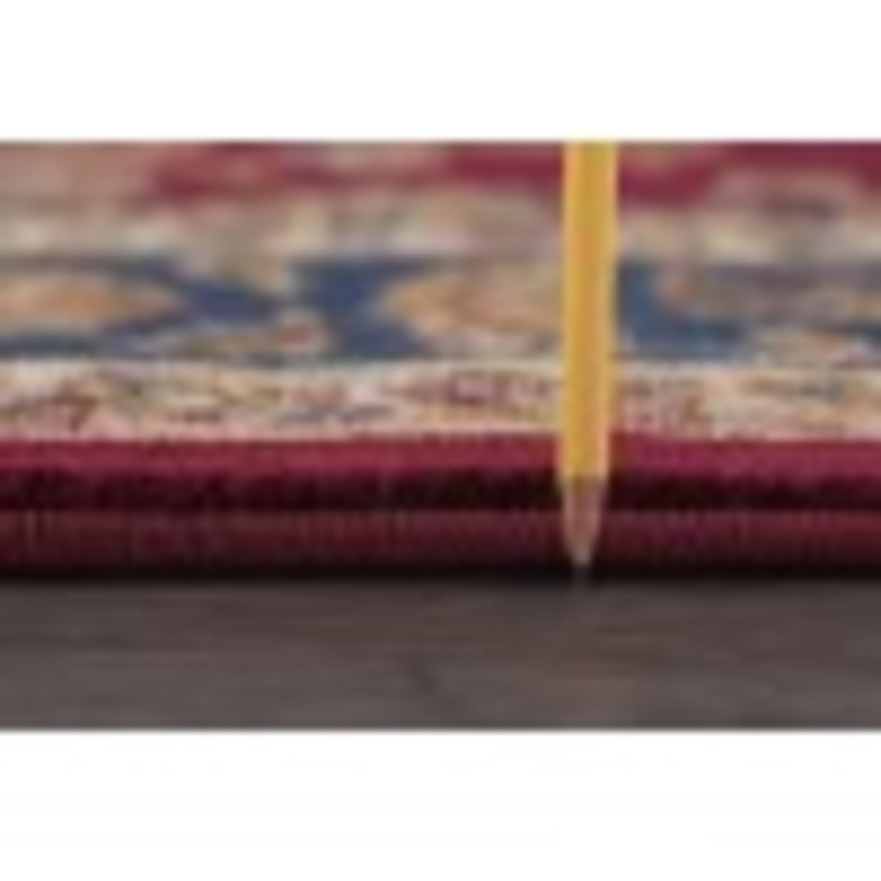 Sensation Transitional 2' x 7' Red and Beige Polypropylene Indoor Area Rug