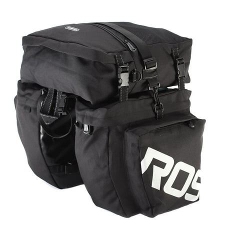 ROSWHEEL 3 in 1 Multifunction Road MTB Mountain Bike Bag Bicycle Pannier Rear Seat Trunk (Best Road Bike Bag)