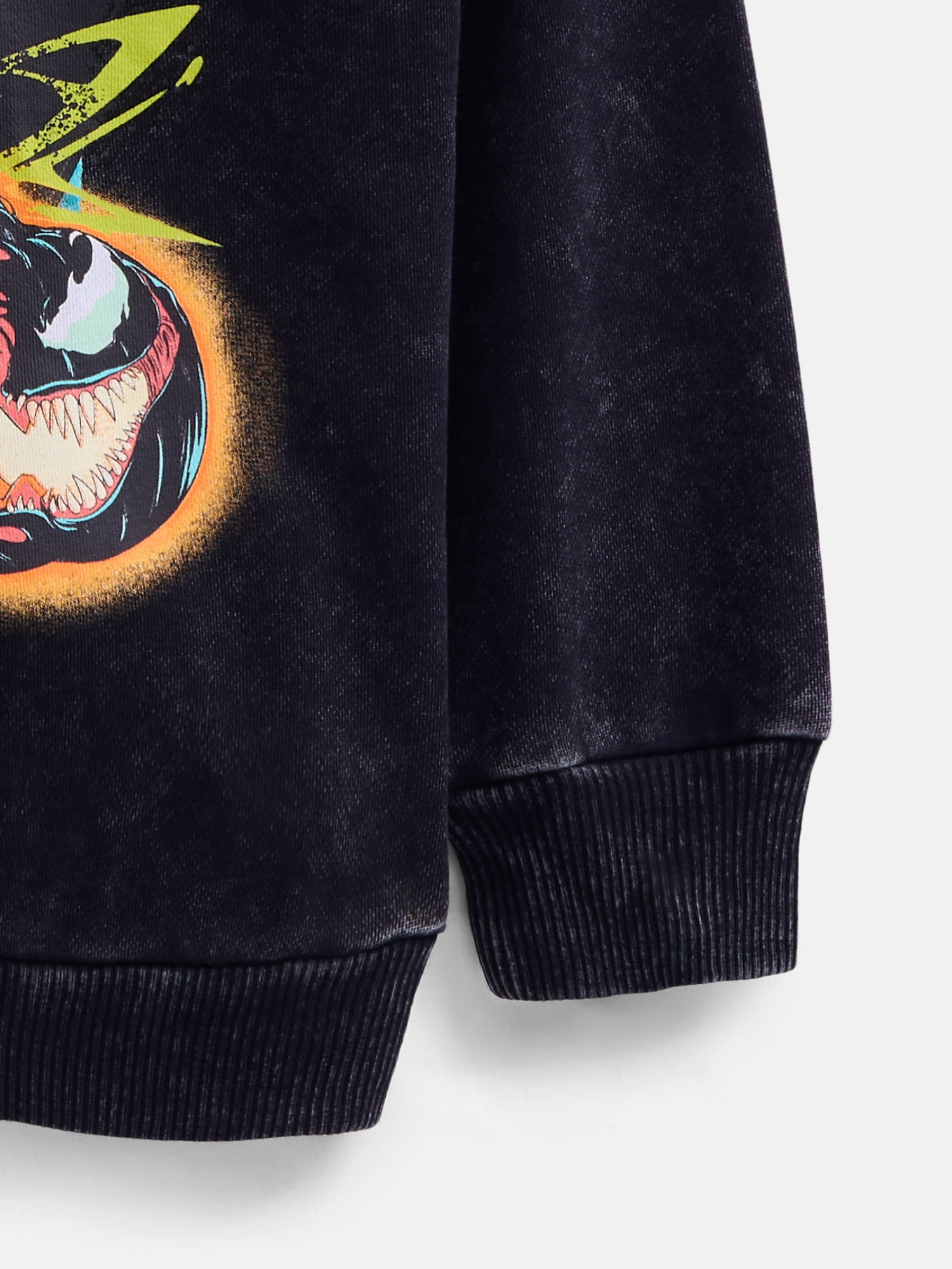 Venom Boys Halloween Graphic Crewneck Sweatshirt with Long Sleeves, Sizes 4-18