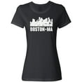 thumbnail image 3 of Inktastic Boston Massachusetts City Skyline with Grunge Women's T-Shirt, 3 of 5