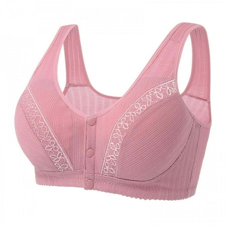 

Everyday Sleep Bras for Women Nature Cotton Soft Cup Wirefree Front Snap Close Bra Pure Comfort Sleeping Bralettes