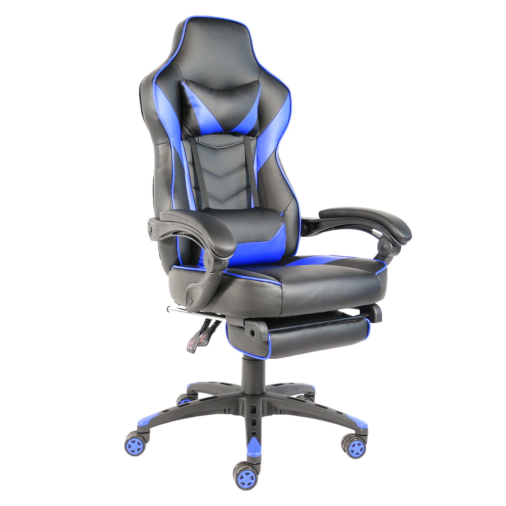 Gaming Chair Office Racing Chair Tilt Adjustable Ergonamic Chair W/ Footrest UK 