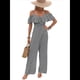 thumbnail image 1 of Plisados A Rayas para Mujer, Elegantes, de Verano, con Tirantes y Pantalones de Pierna , . Negro L, 1 of 7