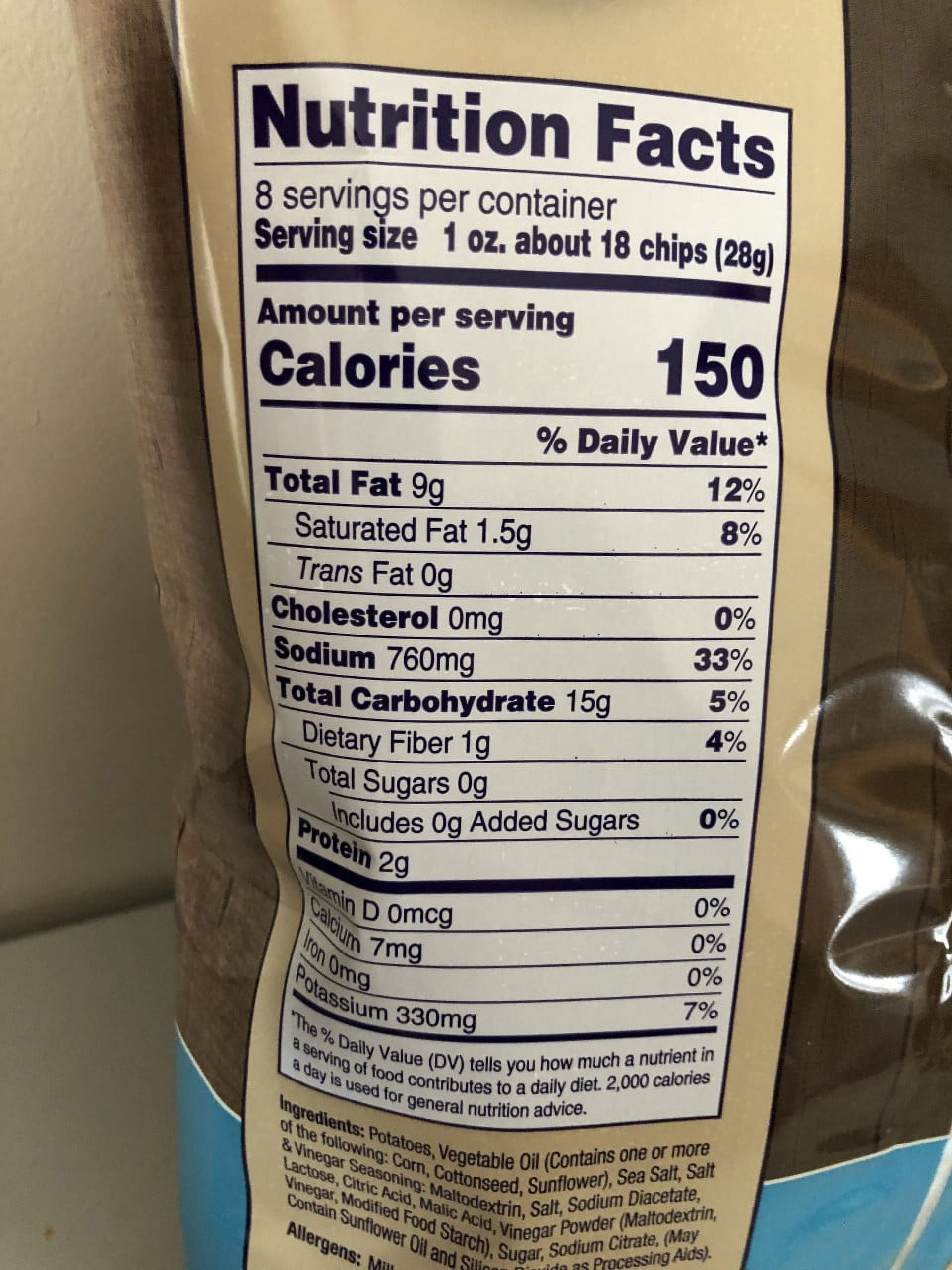 New York Chips Wavy Salt and Vinegar Chips, 8 oz