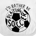 thumbnail image 4 of Inktastic Id Rather Be Playing Soccer Boys or Girls Baby Bib, 4 of 4