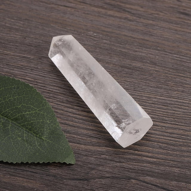Hexagonal Natural Fluorita Piedra Curación Wands Crystal Clear Quartz Pulished Tumbled Stone Home Office Escritorio Decoración (2#) Decoración Hogareña Crtynell NO