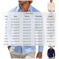 thumbnail image 4 of Thousandth Men Linen Long Sleeve Button Down Shirt Casual Plus Size Loose Fit Shirt Lightweight Tops Outdoor Work Shirts for Men, 4 of 8