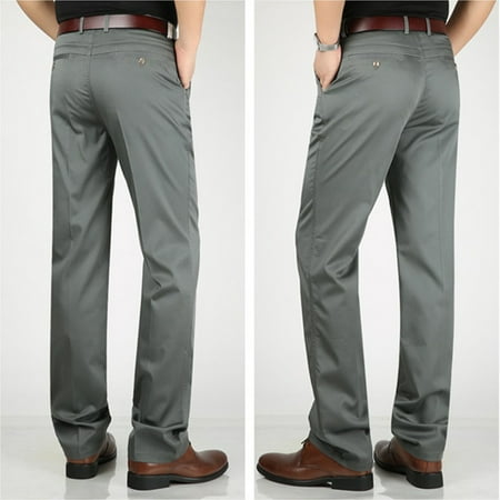 

Men Middle-aged Thickened Trousers Skin-friendly and Breathable Slacks Suitable for Going Shopping Wearing 34 Army Green