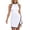 White, variant on Womens Sleeveless Activewear Dresses Zip Front Athletic Workout Gym Fitness Running Casual Sporty Dress for Wife Mom Fashion Split Stretch Bodycon Mini Short Dresses Black S