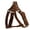 Brown, variant on Genuine Leather Medium 22.5"-26" Chest 3/4-inch Wide Adjustable Dog Step-in Harness Black