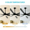thumbnail image 4 of WINGBO  64" and 72" and 80" and 96" Indoor Ceiling Fan with LED Light and Remote Black 80 Inches 80 inch N/A, 4 of 5