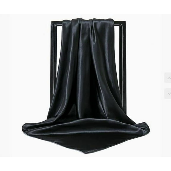 NIAIZEK Solid Black Scarf for Purse and Handbag Fashionable Decoration