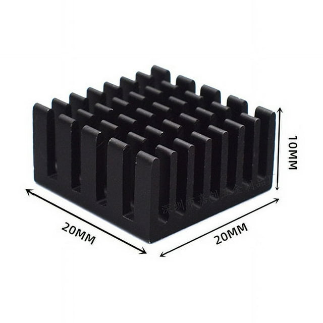 Aluminum Heatsink Radiator Heat sink for Electronic IC Chip RAM MOS Dynatron Raspberry Pi Cooling With Thermal Conductive Tape 20x20x10mm