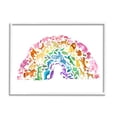 thumbnail image 4 of Stupell Industries Mixed Rainbow Animals Wildlife Arched Rainbow Shape Graphic Art White Framed Art Print Wall Art, Design by Dishique, 4 of 5