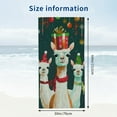 thumbnail image 3 of PHYHOO Merry Christmas Large Lightweight Microfiber Towel Super Absorbent Sand Free Thin Quick Dry Pool Towel for Beach Travel Sports Pool Bath Camping 30x60in, 3 of 8