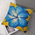thumbnail image 7 of nygtbtfer Decorative Square Throw Pillow Covers Tropical Blue Flowers Couch Sofa Bed Pillow Covers Cushion Cases White, 7 of 7
