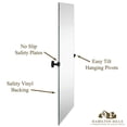 thumbnail image 3 of Large Pivot Rectangle Mirror With Brushed Chrome Wall Anchors | Silver Backed Adjustable, 3 of 6
