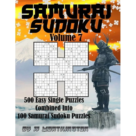 Samurai Sudoku Puzzles Large Print for Adults and Kids: Sudoku Samurai Puzzles Large Print for Adults and Kids Easy : 500 Easy Sudoku Puzzles Combined to Make 100 Samurai Sudoku Puzzles (Paperback)