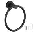 thumbnail image 1 of Wosthever Estante de acero inoxidable toallero baño toalla colgante almacenamiento inodoro ducha titular negro, 1 of 6
