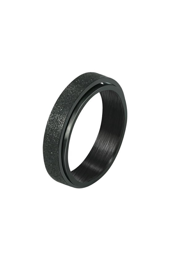Spinner Ring Unisex Popular Sand Blast Finish Ring Band for Daily Dress