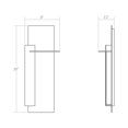 thumbnail image 2 of Sonneman 7436-Wl Backgate 20" Left Led Sconce - Grey, 2 of 3