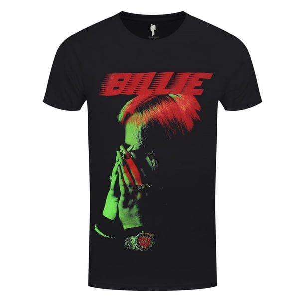Billie Eilish - Camiseta Hands Face de Algodón para Adultos Unisex (Negro)