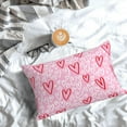 thumbnail image 3 of Valentines Pillow Covers 12x20 Pink Red White Love Heart Decor Throw Pillows Case for Couch Valentine''s Day Anniversary Indoor Outdoor Decorative Cushion Case for Sofa Bed Decorations Set of 2, 3 of 6