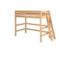 thumbnail image 1 of Camaflexi Twin Size High Loft Bed - Mission Headboard - Lateral Ladder - Natural Finish, 1 of 5