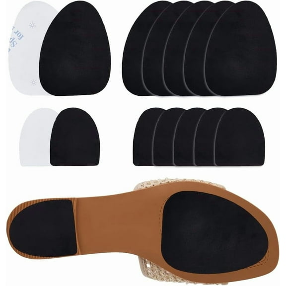 4 Sets Non Slip Pads for Shoes Suede Shoe Sole Protector Anti-Slip Shoe's Grips Protector Black Replacement Pad with Adhesive Backing for Dancing Shoes High Heeled Shoe diy