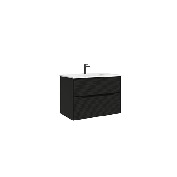 DAX Sahara Vanity Cabinet with Onix Basin, 32", Matt Black