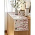 thumbnail image 5 of Table Runner 36 Inches Long for Kitchen Dining, Butterfly Flower Dresser Scarf Farmhouse, Dining Table Decorations for Wedding/Parties, Farmhouse Vintage Country Pink Floral 13 x 36 In, 5 of 8