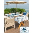 thumbnail image 4 of Outdoor Tablecloth with Umbrella Hole and Zipper, Coastal Octopus Rectangle Table Cloth 60x120 Inch Waterproof Tablecloth, Nautical Starfish Shell Jellyfish Anchor Picnic Table Cover for Patio, 4 of 7