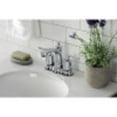 thumbnail image 2 of Kingston Brass FB7611SVL Two-Handle 3-Hole Deck Mount 4" Centerset Bathroom Faucet with Retail Pop-Up in Polished Chrome, 2 of 5