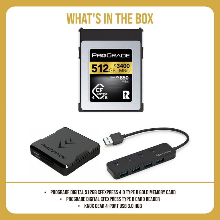 ProGrade Digital 512GB CFexpress 4.0 Type B Gold Memory Card ProGrade Digital 512GB CFexpress 4.0 Type B Gold Memory Card