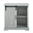 thumbnail image 4 of 32" Ferme Moderne Rainuré Porte Accent TV Stand - Gris Pierre, 4 of 5