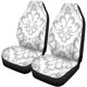 thumbnail image 2 of Juego de 2 fundas para asientos de coche ABPHQTO gris patrón geométrico Floral damasco barroco moderno universal, 2 of 4