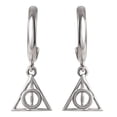 thumbnail image 5 of Harry Potter Silver Plated Deathly Hallows Hoop Earrings, Officially Licensed, 5 of 6