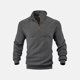 thumbnail image 4 of pstuiky camisas de manga larga para hombre, Sudadera con capucha informal de manga larga con media cremallera y cuello alto para hombre, color liso, con bolsillos tops de invierno para hombre xxl, 4 of 9
