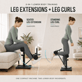 Compact Leg Extension Machine with Standing Leg Curl for Home Black ...