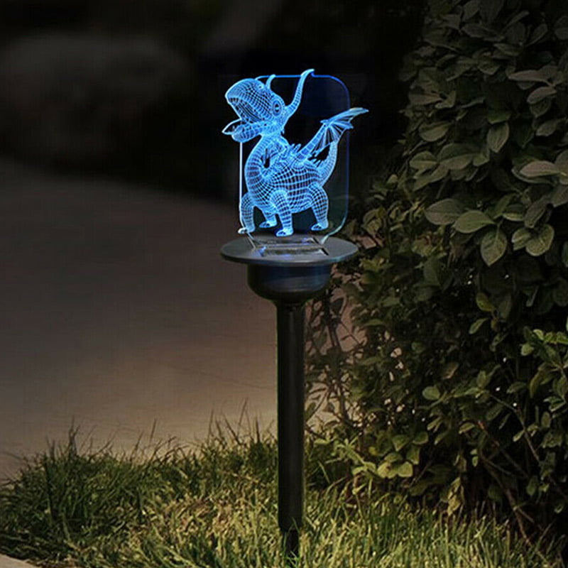 Solar Night Lights Yard 3D Animal Ornament LED Lamp Outdoor Lawn Garden Decor 