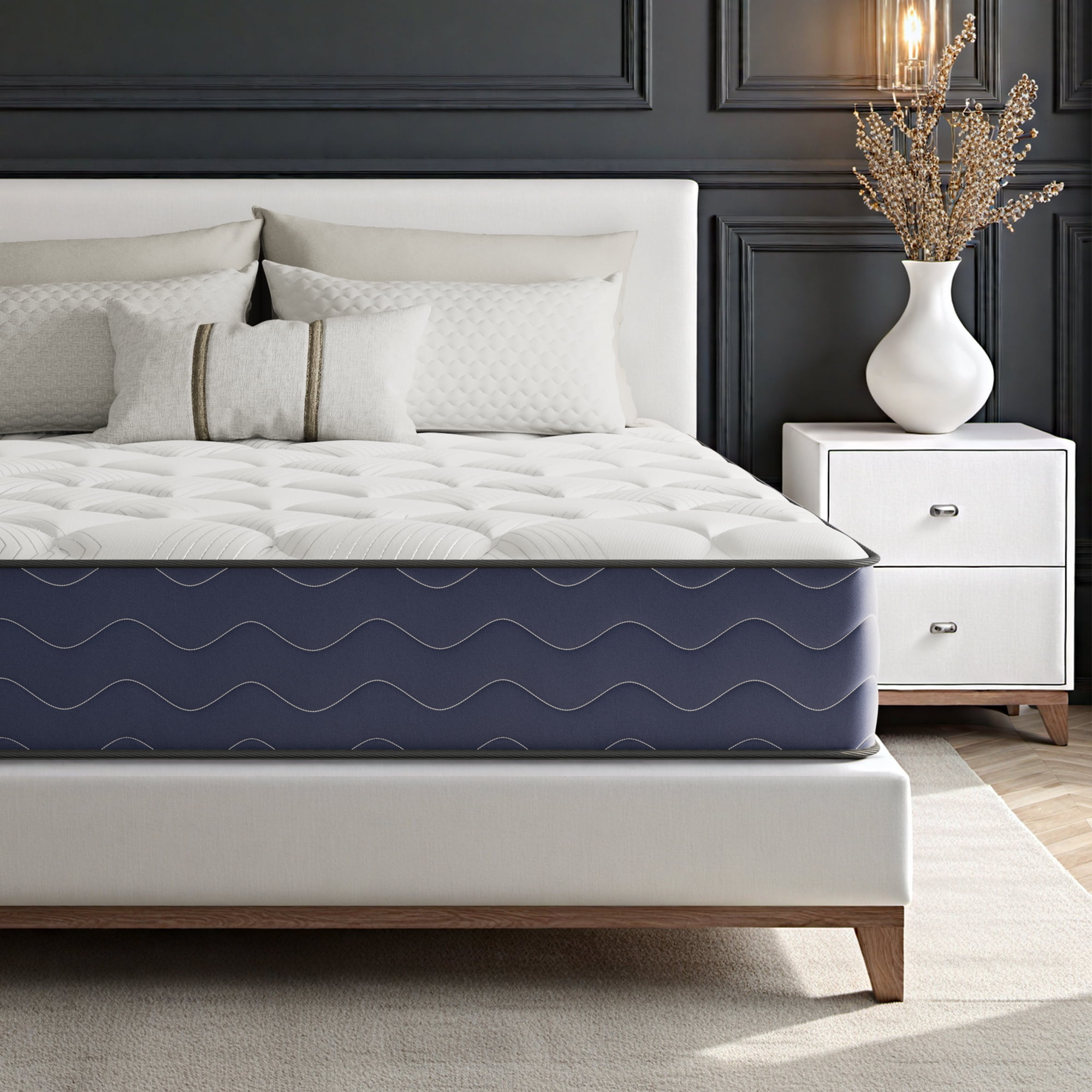 Babo Care Twin Mattress,8 Inch Hybrid Mattress,Memory Foam with Individually Pocket Springs,Firm Mattress in Box,CertiPUR-US,Anti-Static Fabric