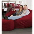 thumbnail image 1 of Ultimate Sack 6000 6-Foot Bean Bag Chair Oversized Foam Lounger, Burgundy Suede Cover, 1 of 6