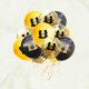 thumbnail image 5 of FELTECHELECTR 15 globos de la constelación de Géminis con lentejuelas, ideales para bodas, cumpleaños (5 unidades en negro, dorado y transparente)., 5 of 6